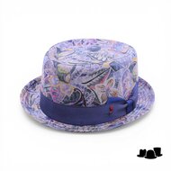 alfonso deste pork pie katoen paisley mood blauw