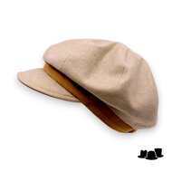 alfonso deste ballonpet krizia zijde en suede licht mosterd