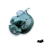 maddox fascinator dopje 160 loops sinamay buntal bottle green