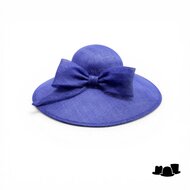 maddox occasion hat 167 ronde bol asymmetric sinamay bow cobalt