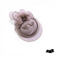 maddox fascinator 179 dopje  sinamay buntal crine almond