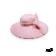 maddox occasion hat 167 ronde bol asymmetric sinamay bow oyster
