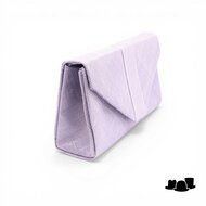 maddox korte handtas sinamay en satijn lavendel