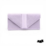 maddox korte handtas sinamay en satijn lavendel