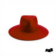 weba hats fedora 9100 velourvilt tizian rood