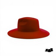 weba hats fedora 9100 velourvilt tizian rood
