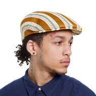 kangol flatcap 504 resort stripe rustic caramel multi