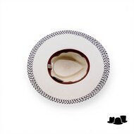 vintimilla fedora 8H130 brede dessin rand panama zwart naturel