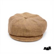 alfonso deste ballonpet krizia linnen visgraat golden brown