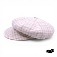 jos van dijck ballonpet alis99 katoen pastel beige check