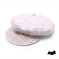 jos van dijck ballonpet alis99 katoen pastel beige check