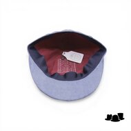 jos van dijck ivy pet split katoen adriatisch blauw