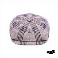 alfonso deste ballonpet kyoto linnenmix ruit beige en bruin