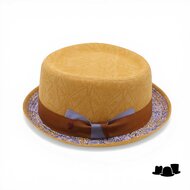 alfonso deste pork pie linen liberty golden brown and blue