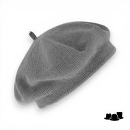 fiebig knitted baret katoen grijs