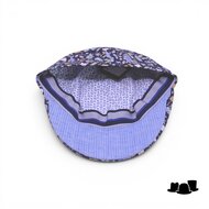 portaluri ivy pet split katoen floral blauw