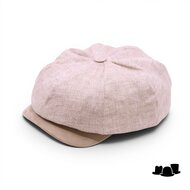 alfonso deste ballonpet sinisa linnen en suede 2 tone beige