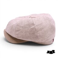 alfonso deste ballonpet sinisa linnen en suede 2 tone beige