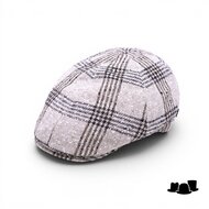 alfonso deste ivy pet like linnenmix ruit beige en bruin