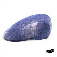 jos van dijck ivy pet split katoen distressed blauw