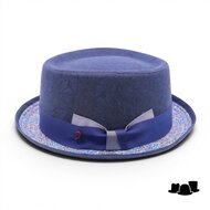 alfonso deste pork pie linen liberty donkerblauw