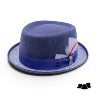 alfonso deste pork pie linen liberty donkerblauw