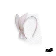 seeberger haarversiering diadeem ella sinamay en voile ivoor