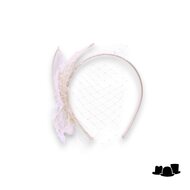 seeberger haarversiering diadeem ella sinamay en voile ivoor