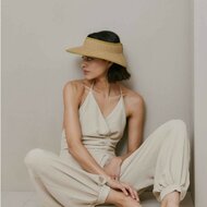 seeberger visor paperbraid olive nutmeg