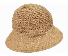 seeberger cloche strik papierstro nut brown