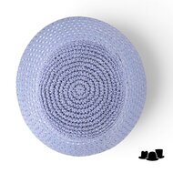 seeberger cloche strik papierstro hemelsblauw