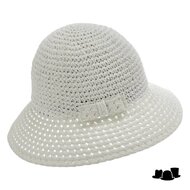 seeberger cloche strik papierstro white