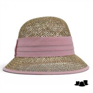 seeberger cloche seagrass strohoed pink