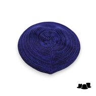 bedacht zomer baret basic katoen blue white