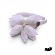 bedacht fascinator leeds bloem sinamay ivoor