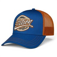 stetson trucker cap 1865 american heritage blue orange
