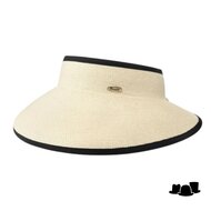 bronte zonneklep butterfly cellulose naturel en zwart