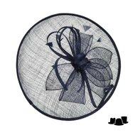 seeberger fascinator disc wanda sinamay  blauw