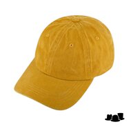 fiebig baseballcap gewassen katoen kerriegeel