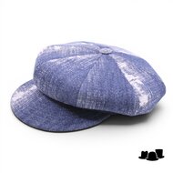jos van dijck ballonpet alis99 katoen distressed blauw