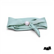 onkar neckerchief click and go satijn sage green