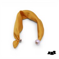 onkar neckerchief click and go satijn yellow