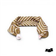 onkar neckerchief click and go satijn stripes amber green