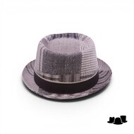 jos van dijck pork pie wol tartan bruin en beige