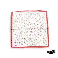 onkar neckerchief cherry satijn red white