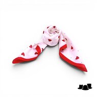 onkar neckerchief hearts satijn red ivory