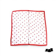 onkar neckerchief hearts satijn red ivory