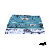 onkar zomer sjaal en pareo indira tropical dessin green and petrol