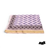 onkar zomer sjaal en pareo jaipur golden cream en aubergine