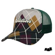 stetson trucker cap argyle green